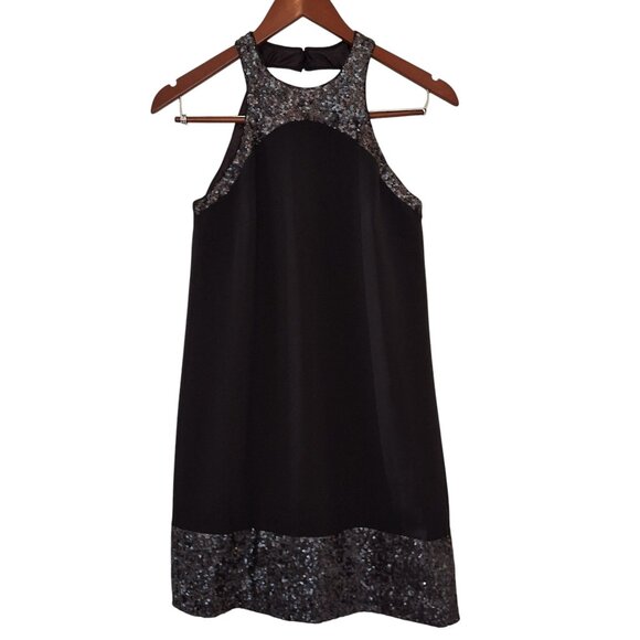 Jay Godfrey Black Sequined Silk Cocktail Dress Sz 0 Special Occasion Formal - Picture 1 of 8